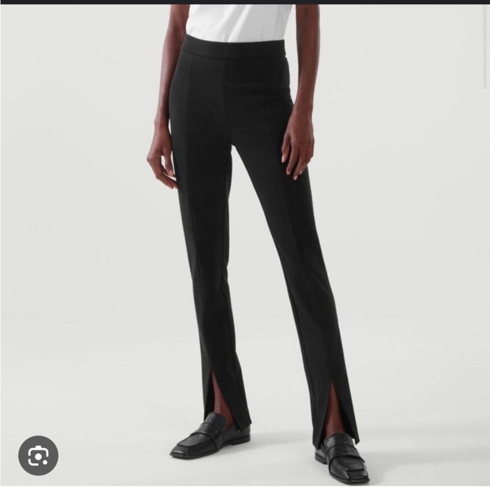 COS Black Leggings with Front Slits - Sz M
